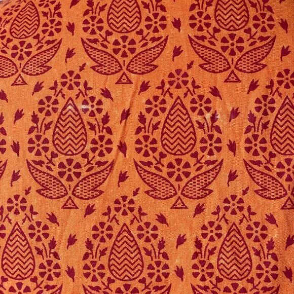 Westside Bohemian Long Orange Tunic w/ Red Designs & Sequins (Size: XS) - Picture 14 of 16